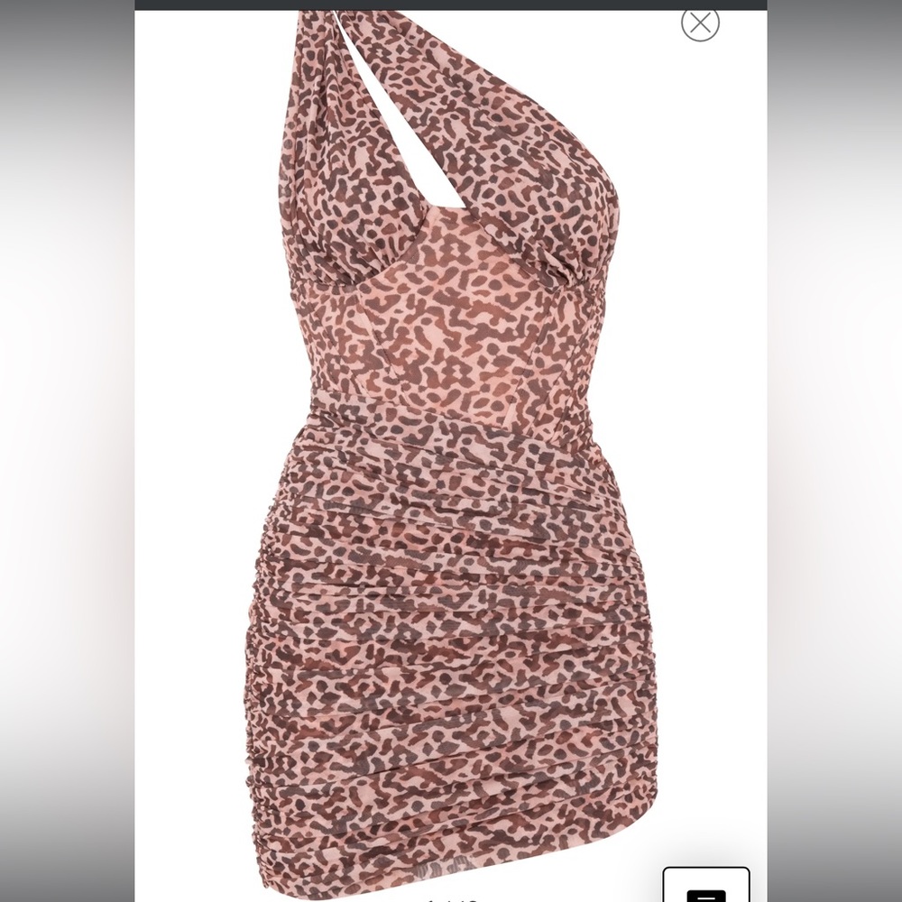 NWT House of Cb “Clementine” cutout mini dress in animal print - Picture 8 of 9